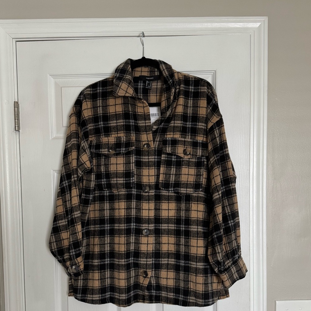 Forever 21 Women’s Plaid Shacket size M